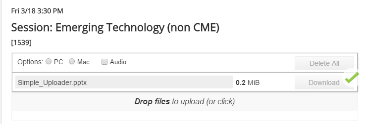 Presentation Management Uploader Presentation Management Uploader